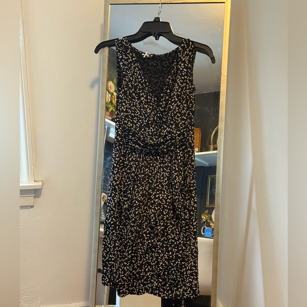 Sinequanone Black Polka-dotted Midi Dress